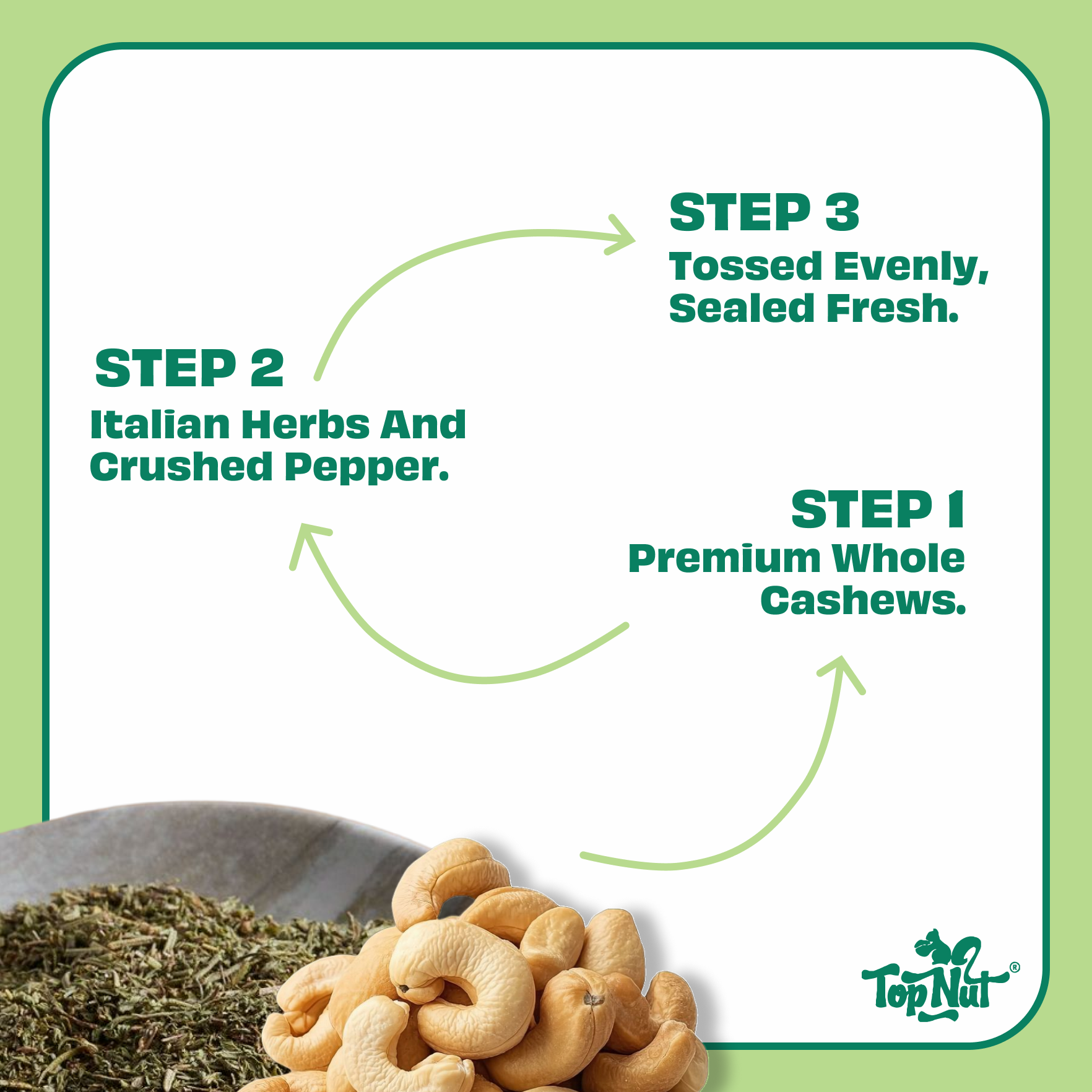 Italian Herb & Pepper Cashews 30g
