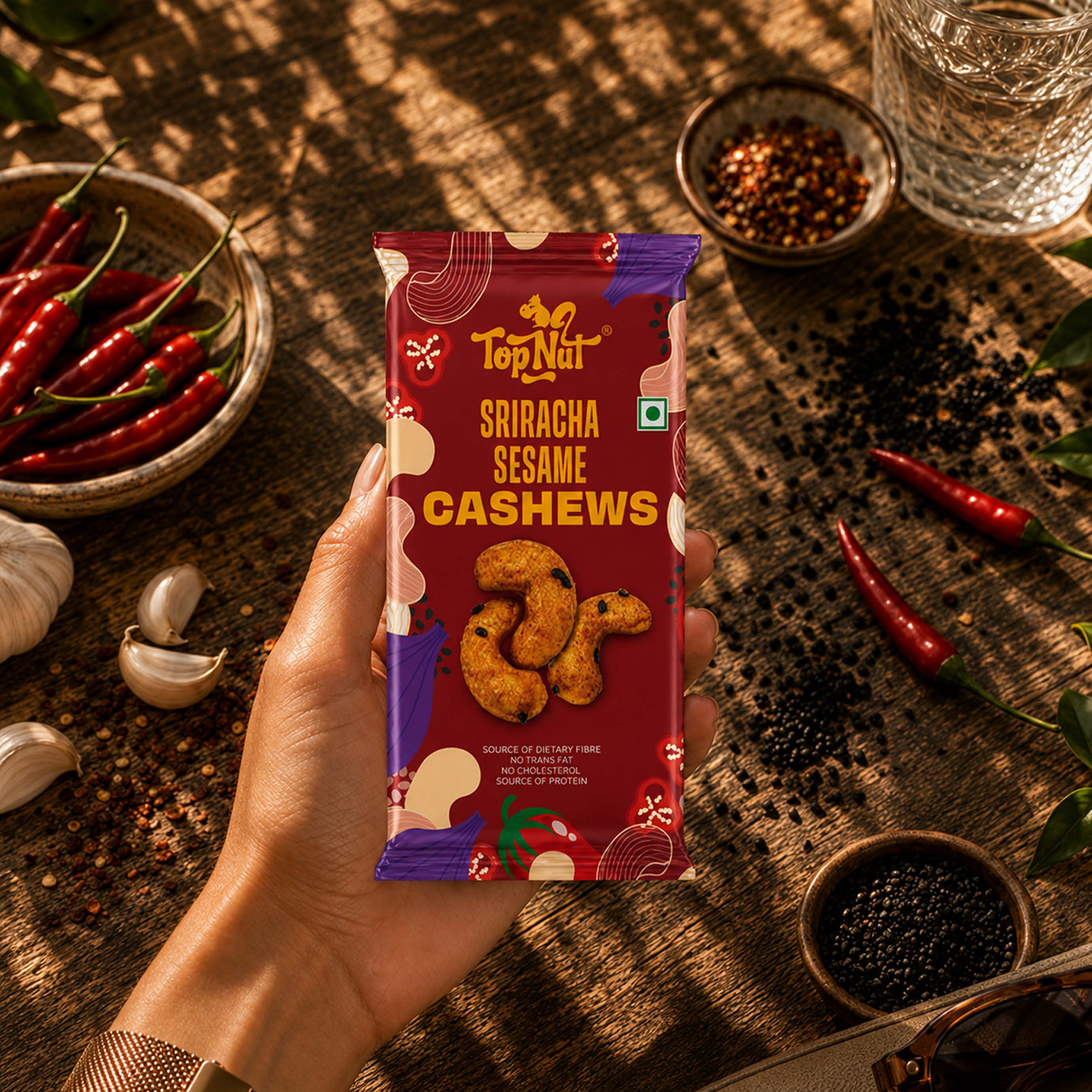 Sriracha Sesame Cashews 30g