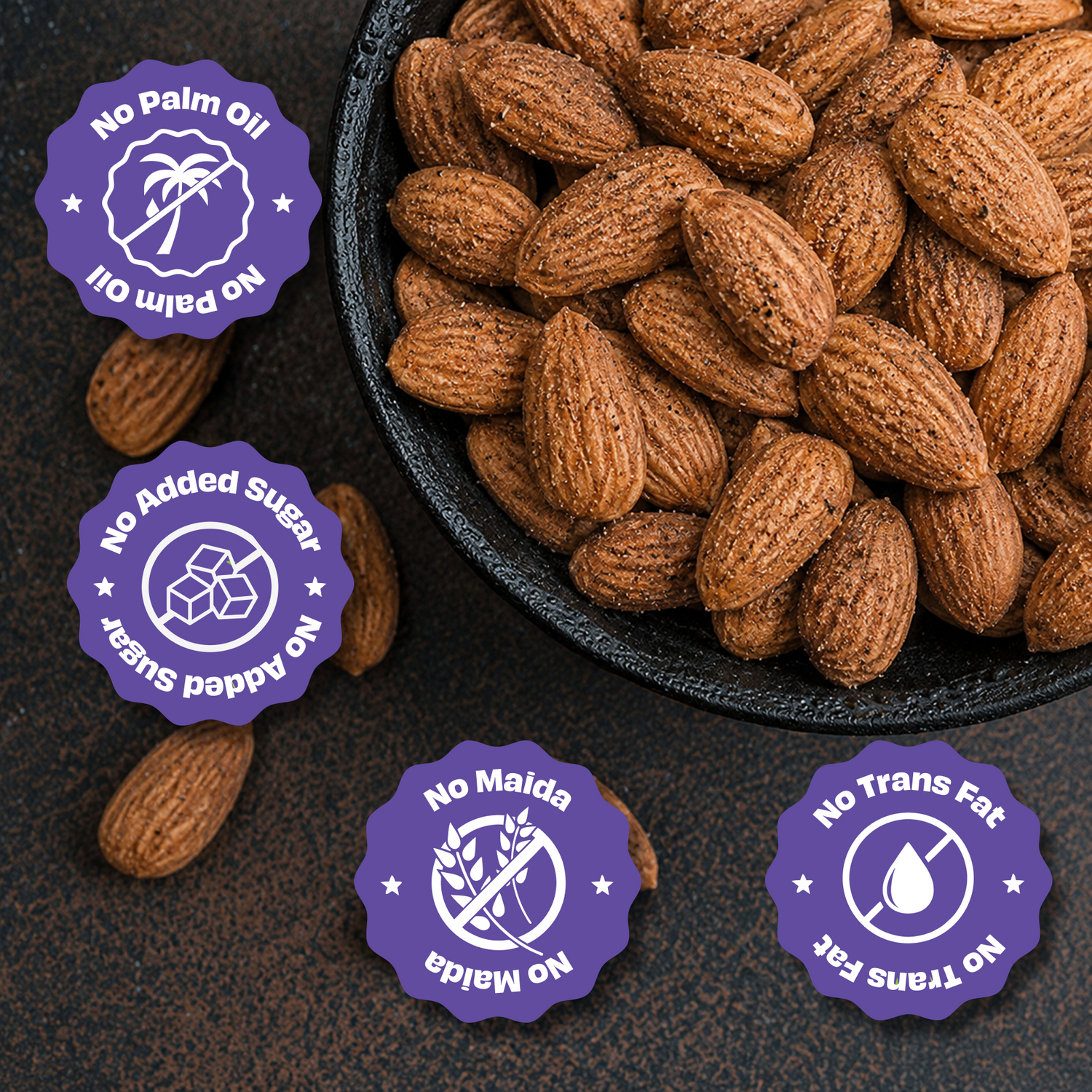 Black Salted Almonds 30g