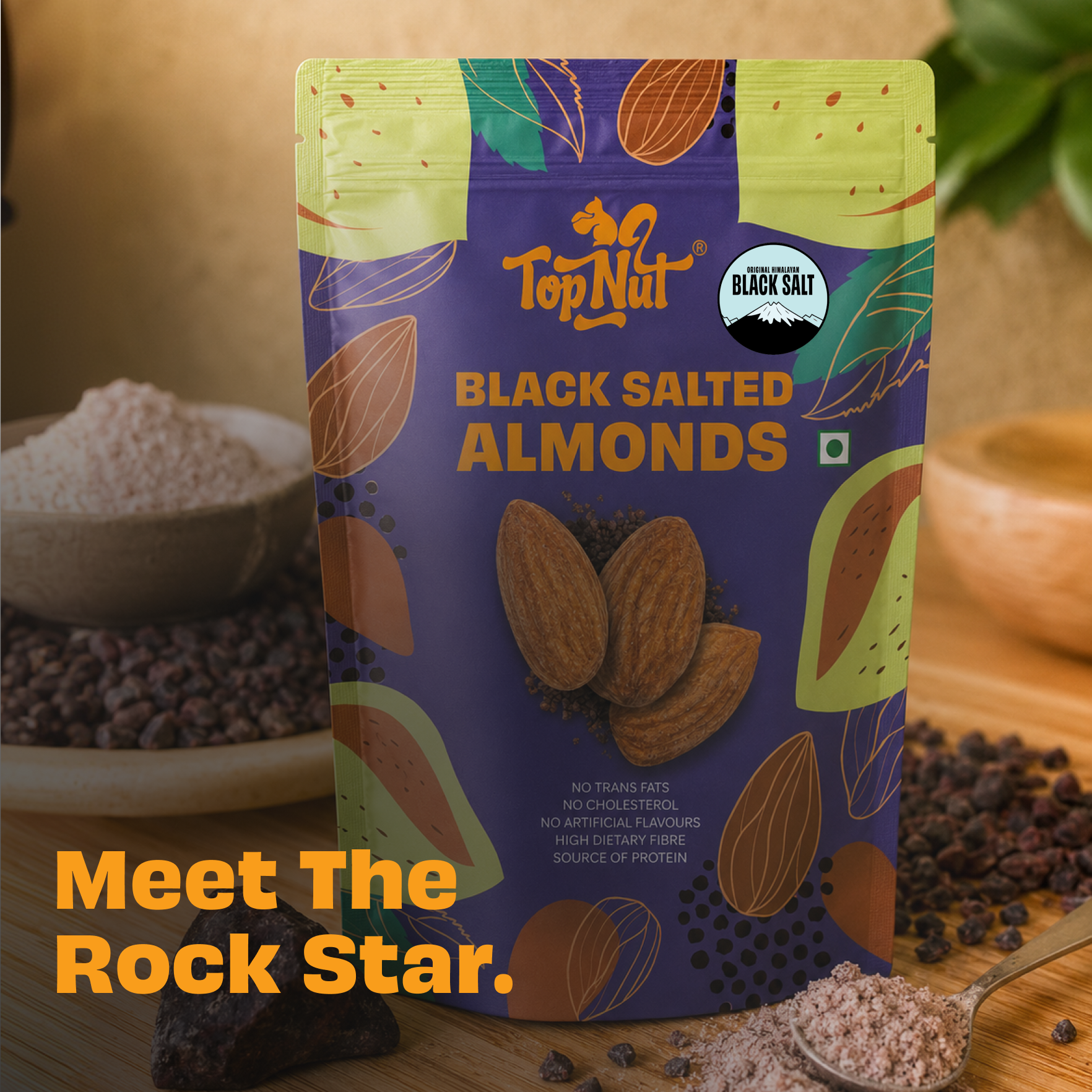 Black Salted Almonds
