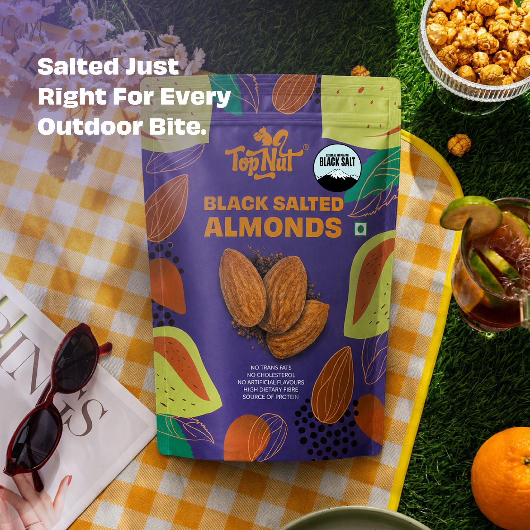 Black Salted Almonds
